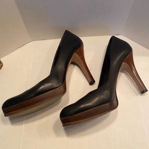 Gucci Black Platform with Wood Heel 10.5